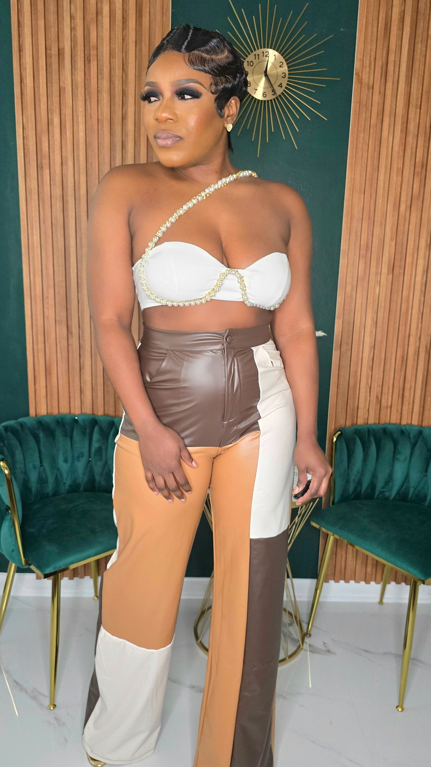 CASTING CALL COLOR BLOCK PANTS