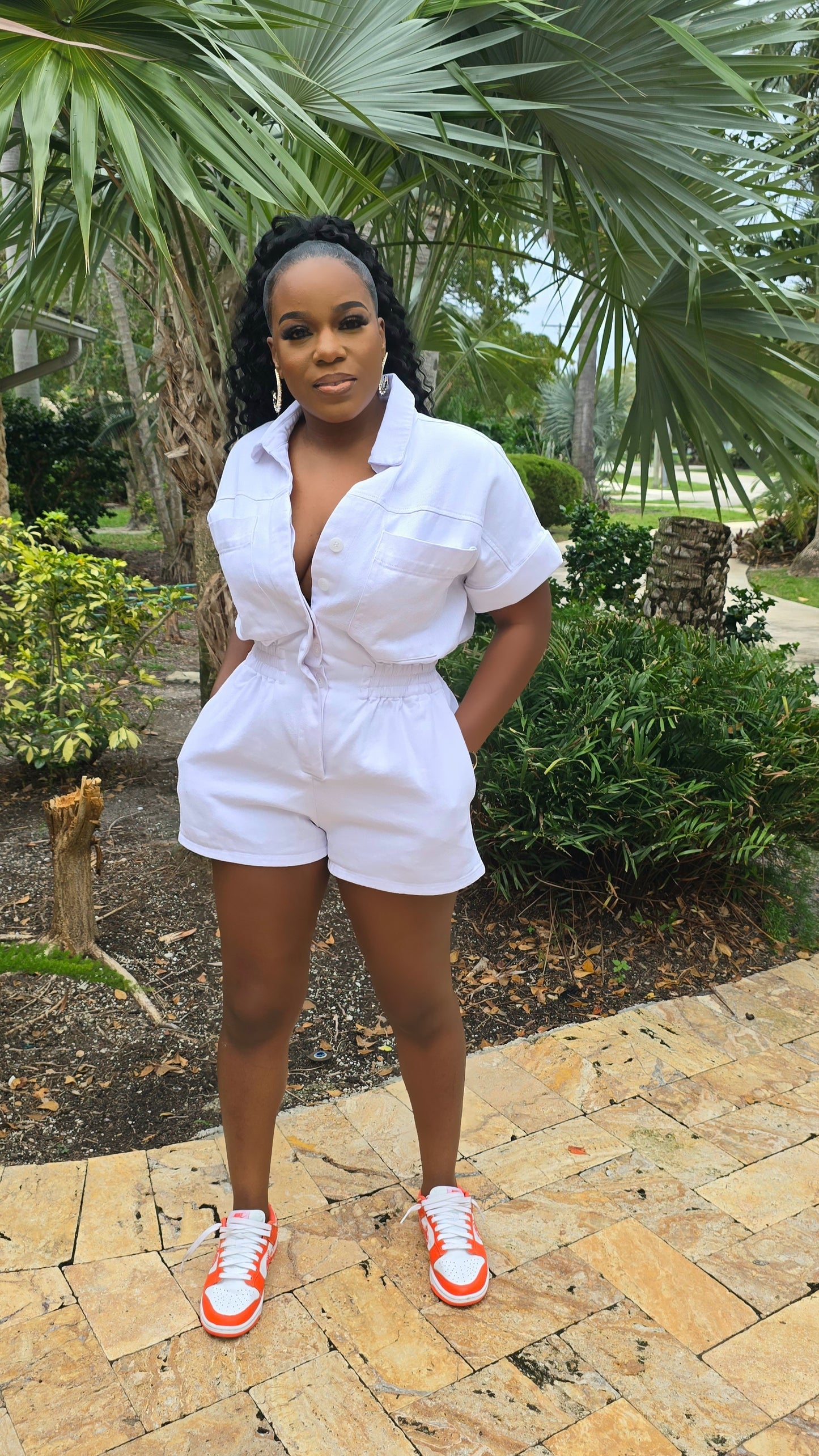 SETTING THE BAR ROMPER - WHITE
