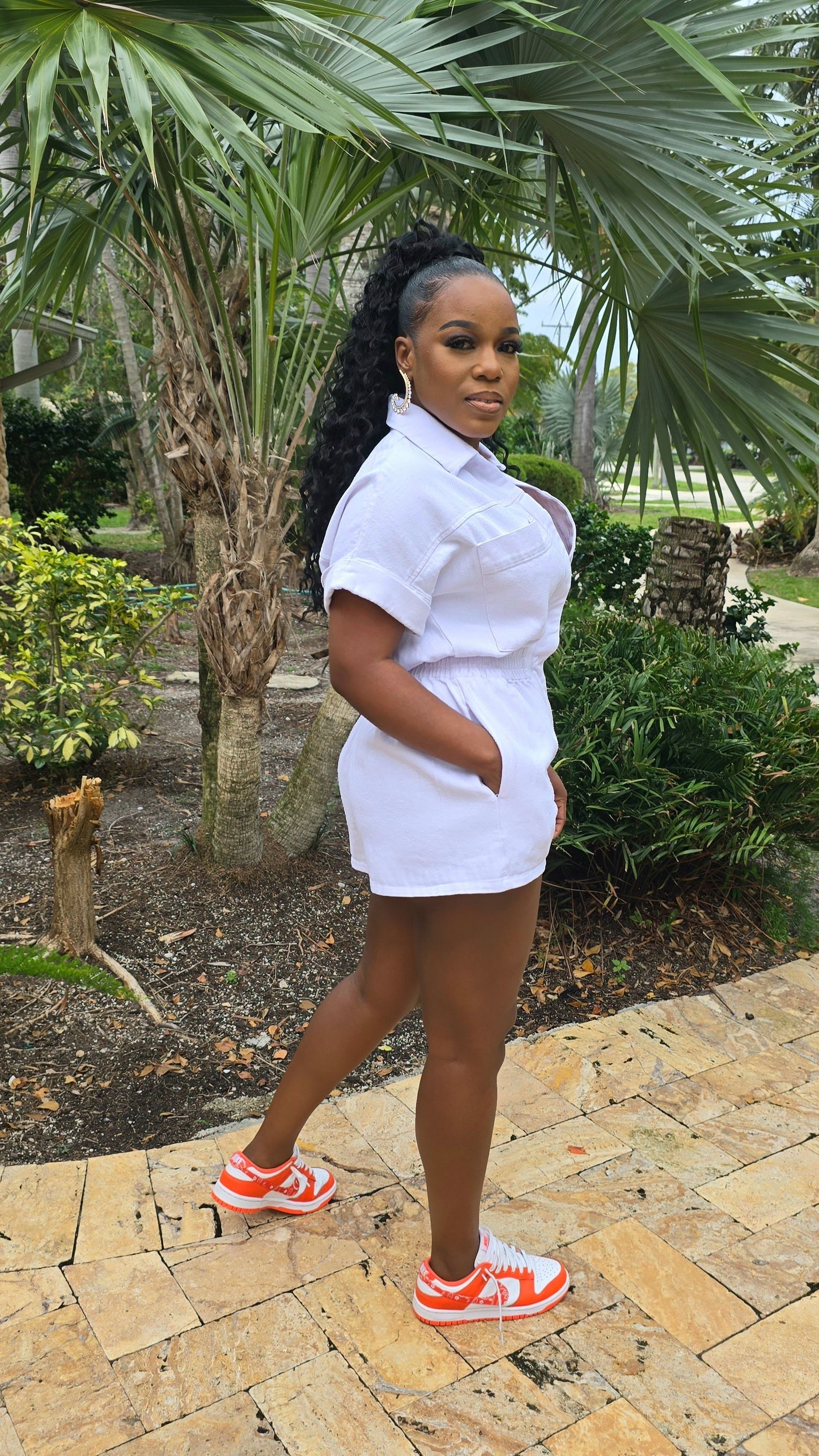 SETTING THE BAR ROMPER - WHITE