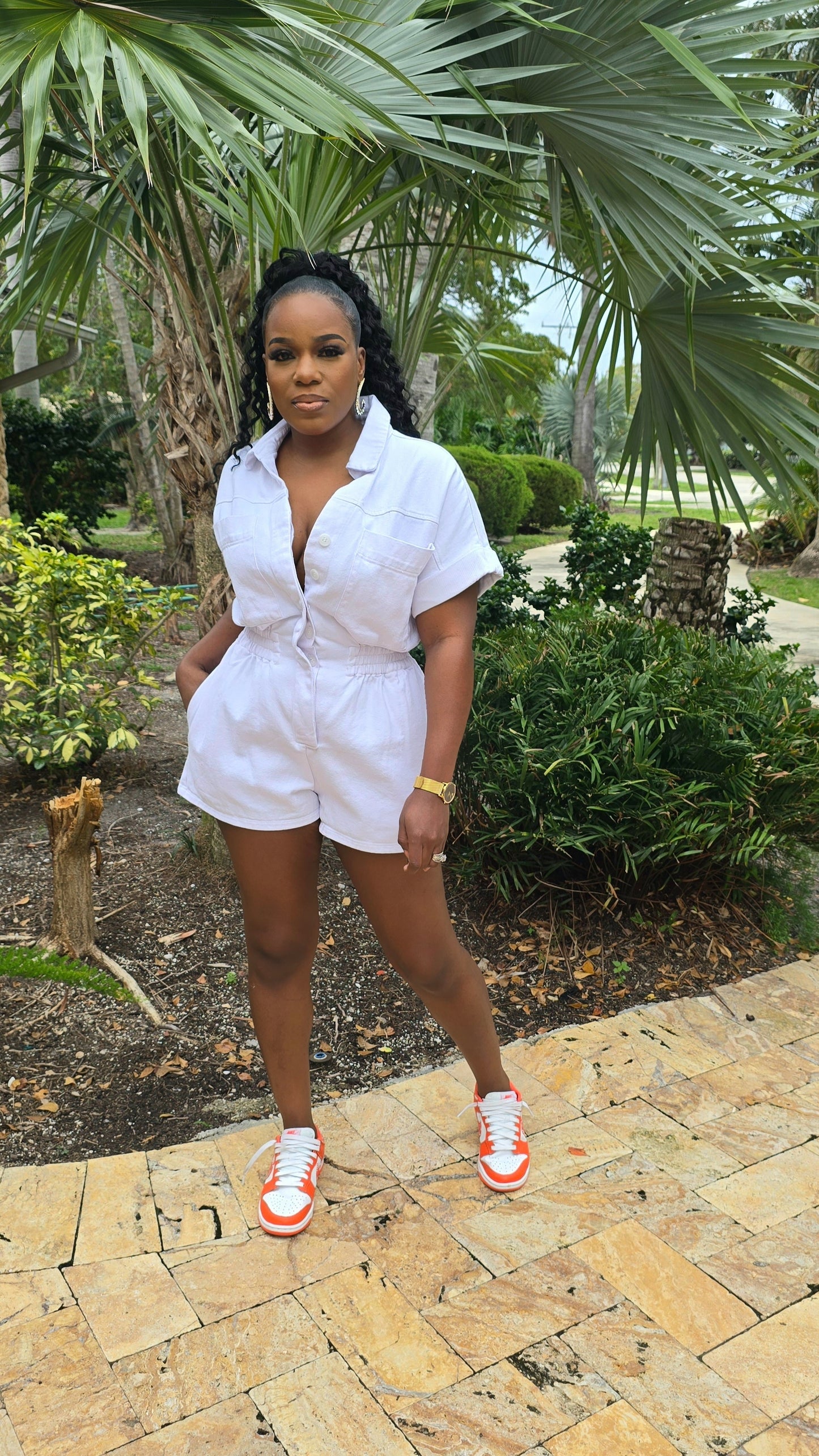 SETTING THE BAR ROMPER - WHITE