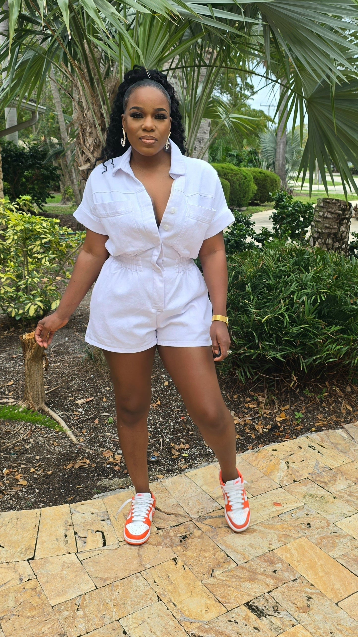 SETTING THE BAR ROMPER - WHITE