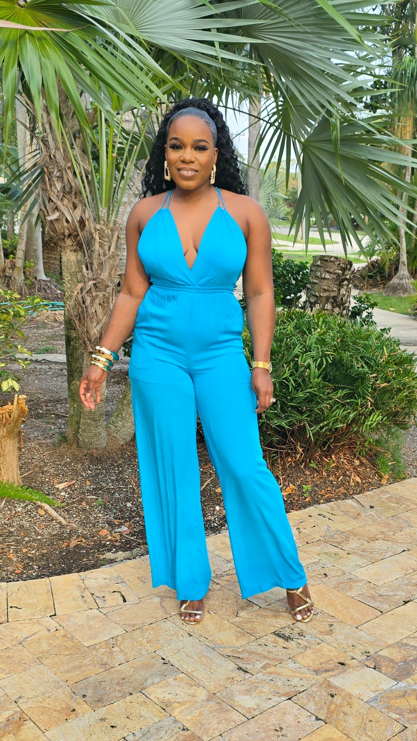 RIDING SOLO JUMPSUIT -TURQUOISE
