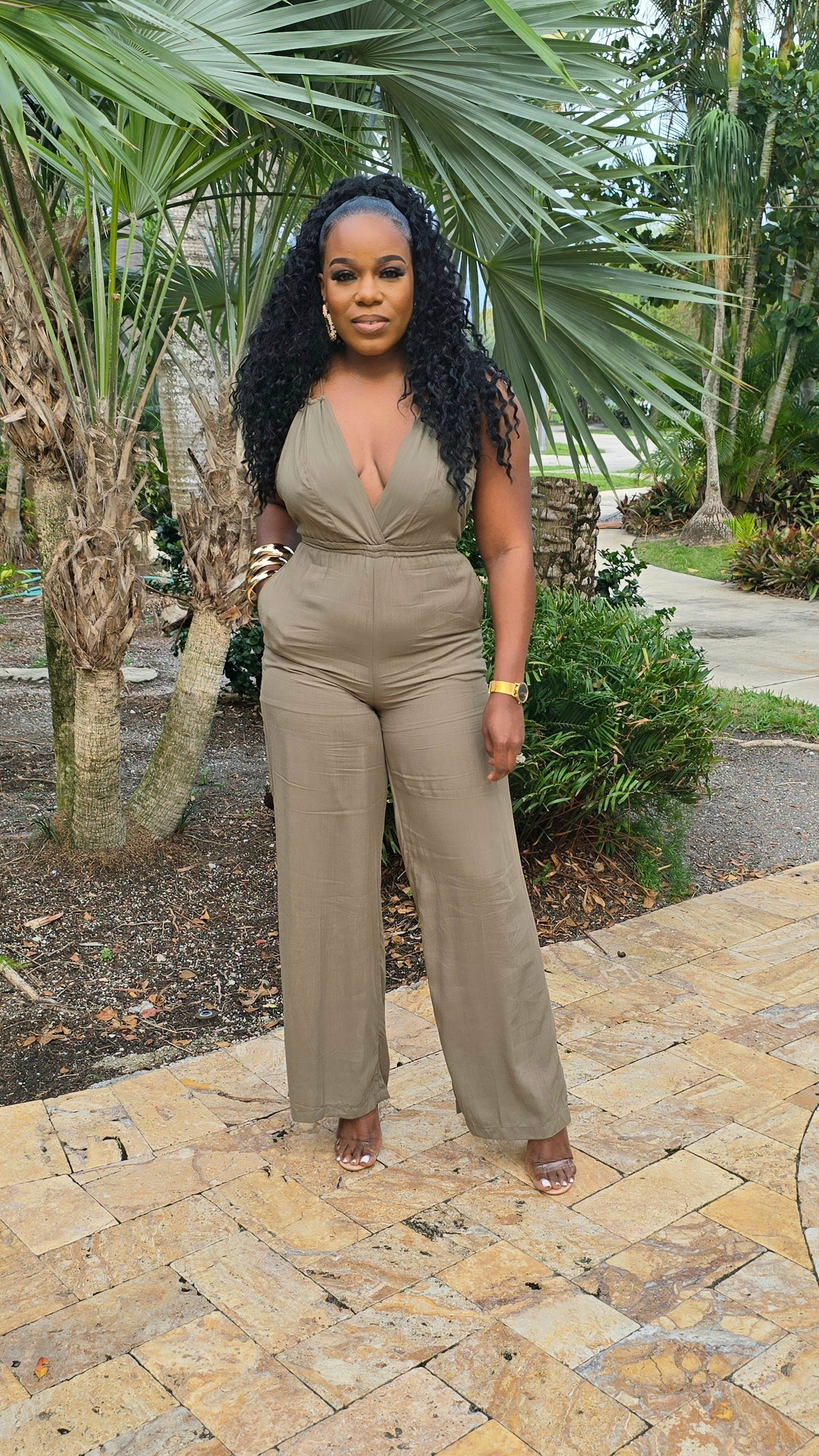 RIDING SOLO JUMPSUIT -OLIVE